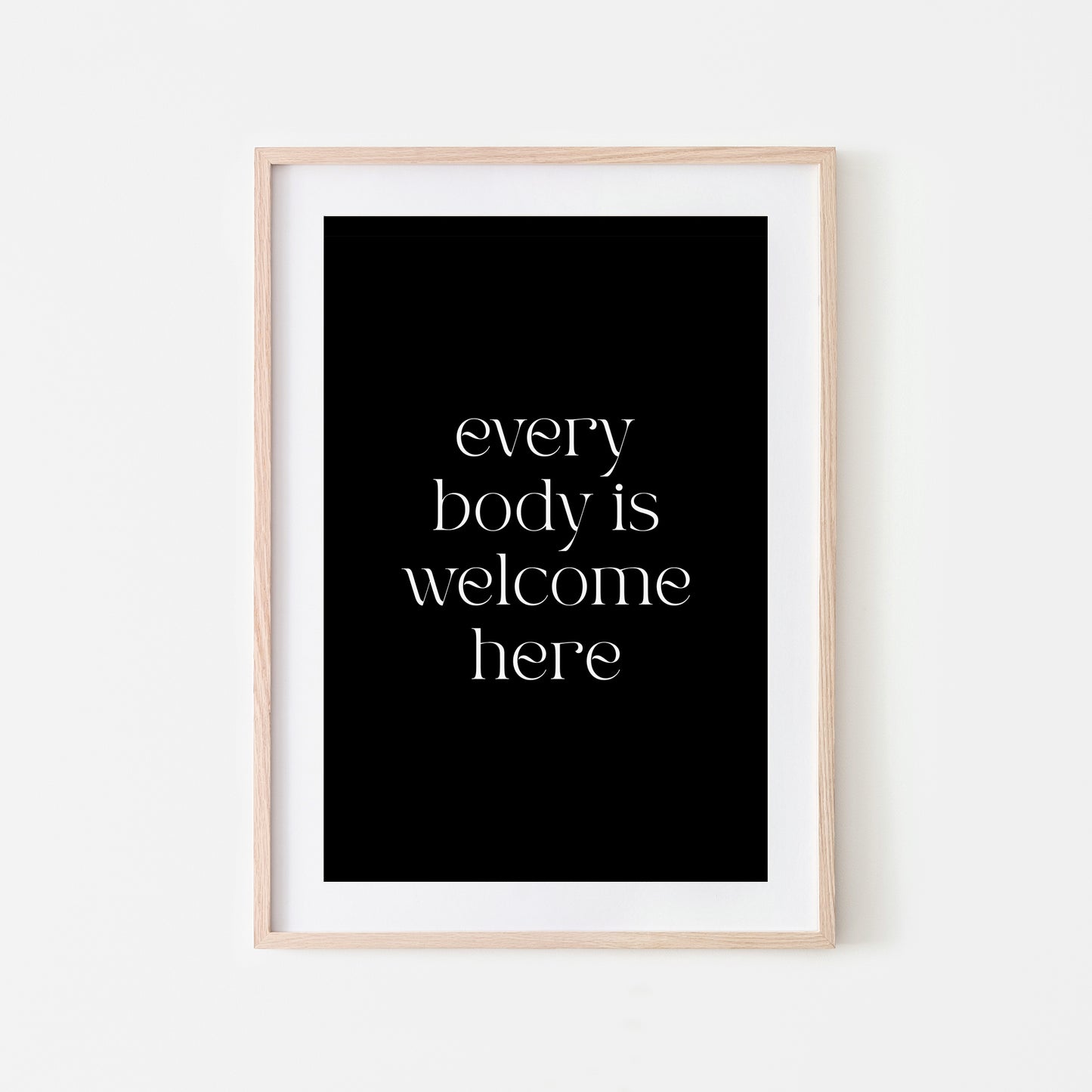 Every-Body-is-Welcome-Here-Quote-Wall-Art-in-Black-Website-Main-Image