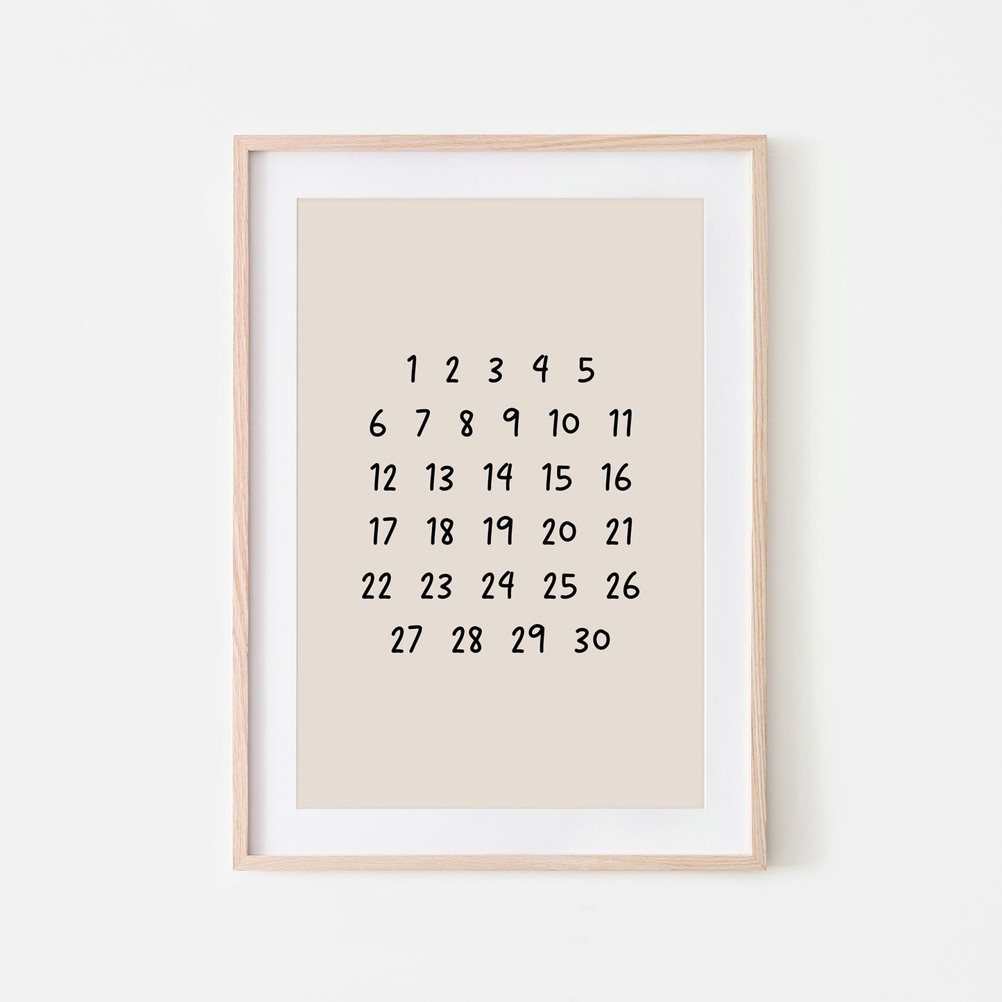 Handwritten-123-Educational-Wall-Art-in-Black-on-Sand
