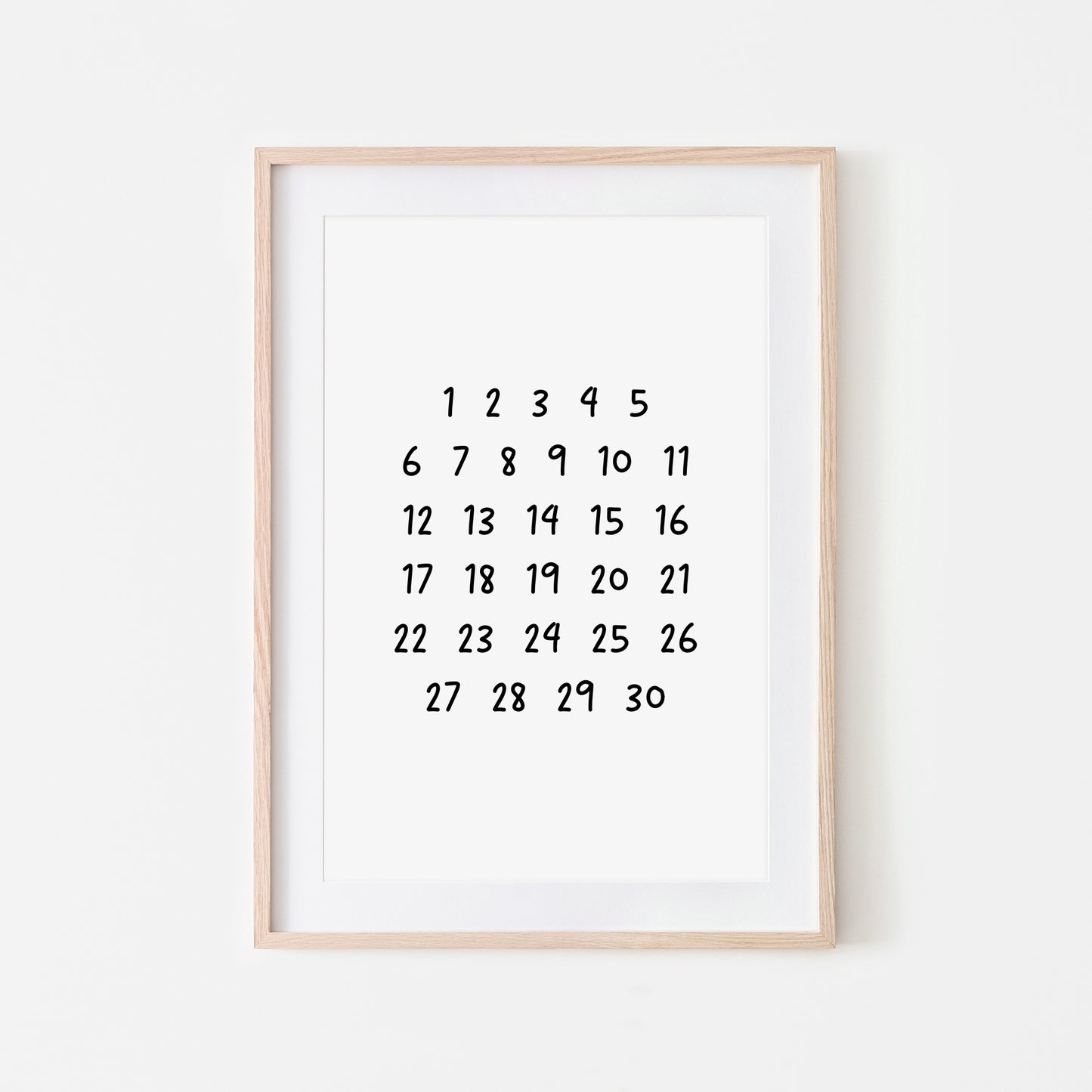 Handwritten-123-Educational-Wall-Art-in-Black-on-White