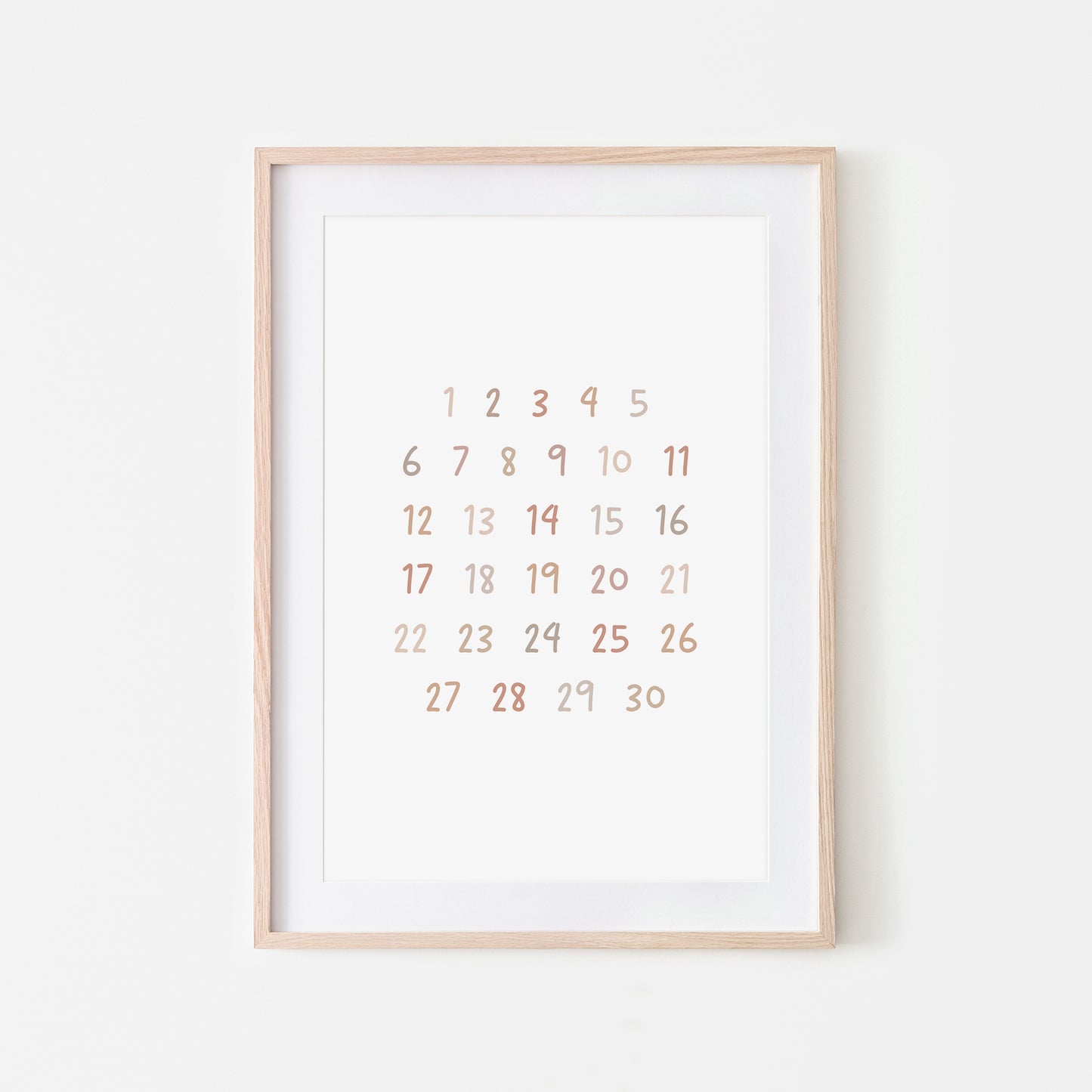 Handwritten-123-Educational-Wall-Art-in-Neutral-on-White