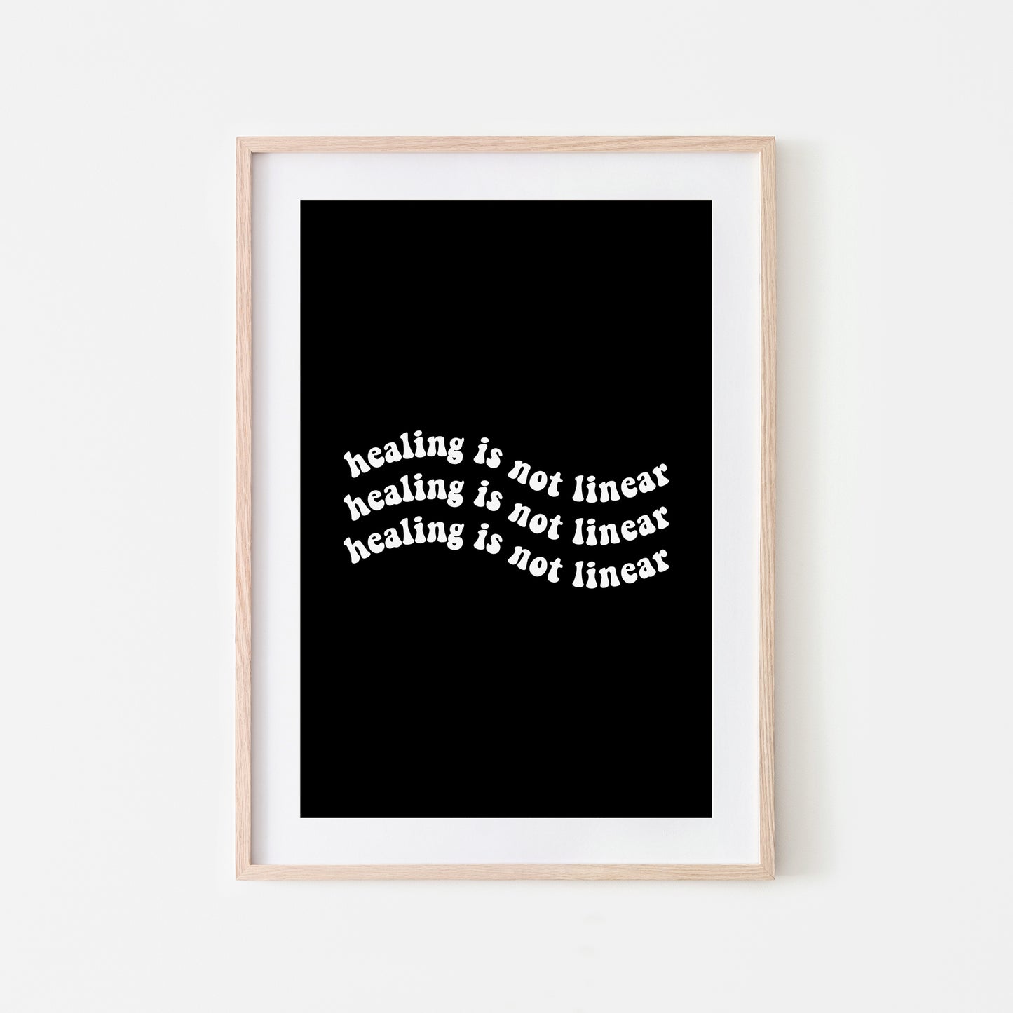 Healing-is-Not-Linear-Quote-Wall-Art-in-Black