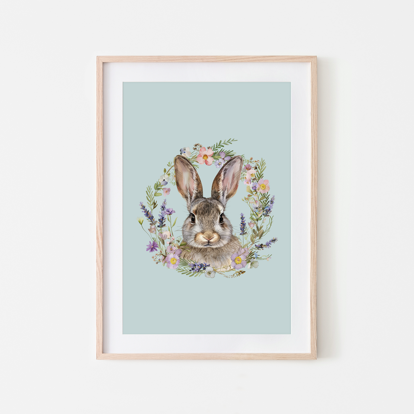 Meadow-Watercolour-Bunny-Rabbit-Wall-Art-in-Shell-Blue