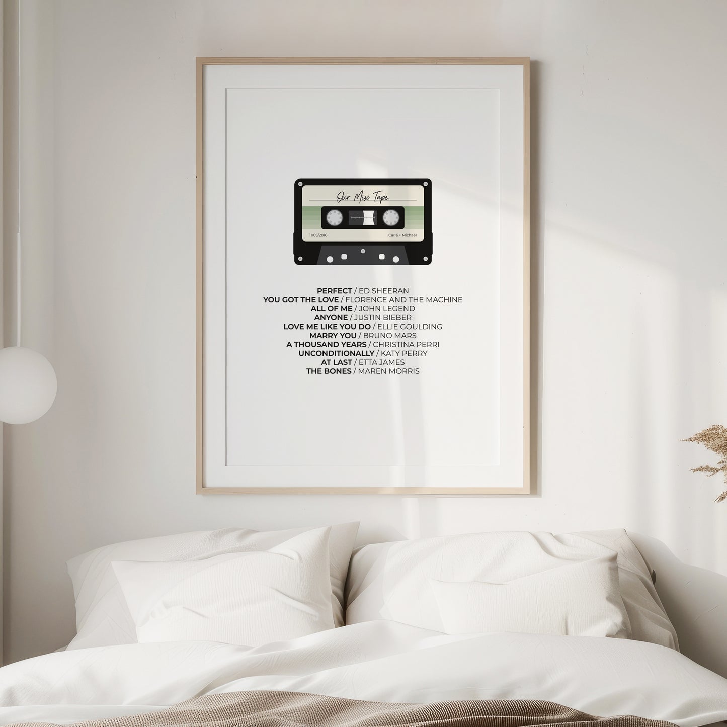 Our-Mix-Tape-Custom-Playlist-Poster-Print-Sage-Ombre-Portrait