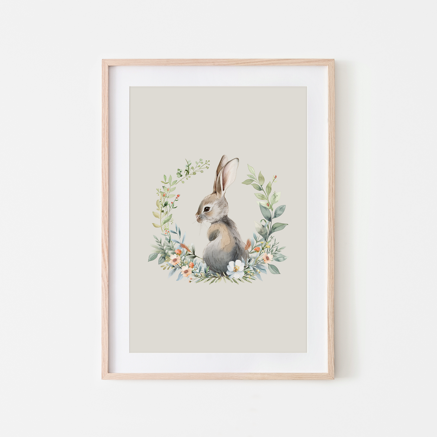 Peep-Watercolour-Bunny-Rabbit-Wall-Art-in-Linen-Beige
