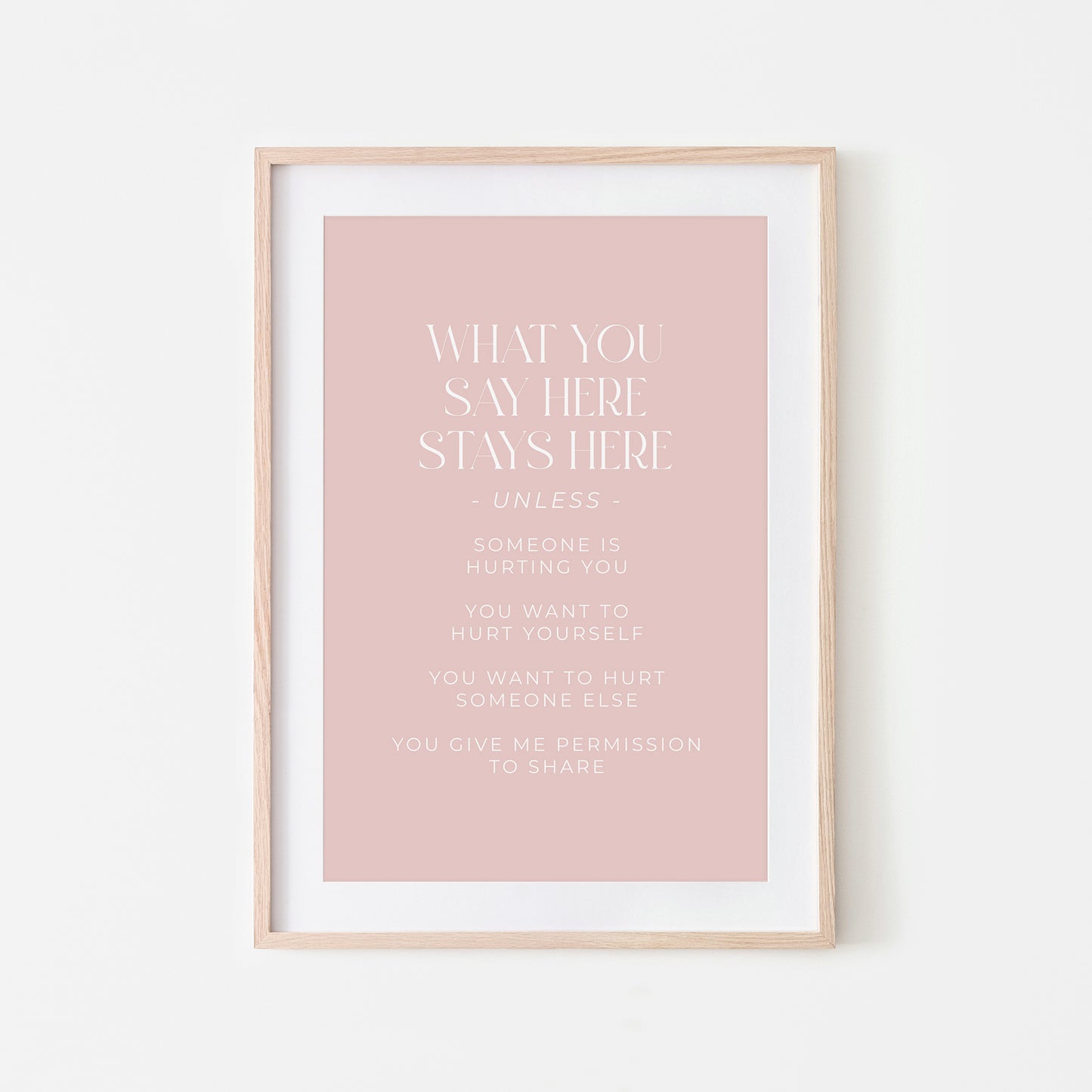 What-You-Say-Here-Stays-Here-Counselling-Wall-Art-in-Blush