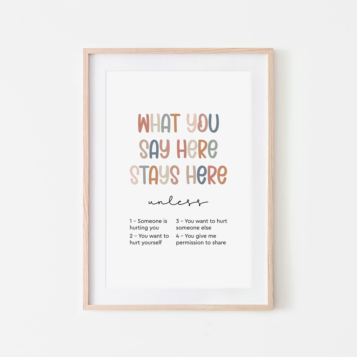 What-You-Say-Here-Stays-Here-Counselling-Wall-Art-in-Earthy
