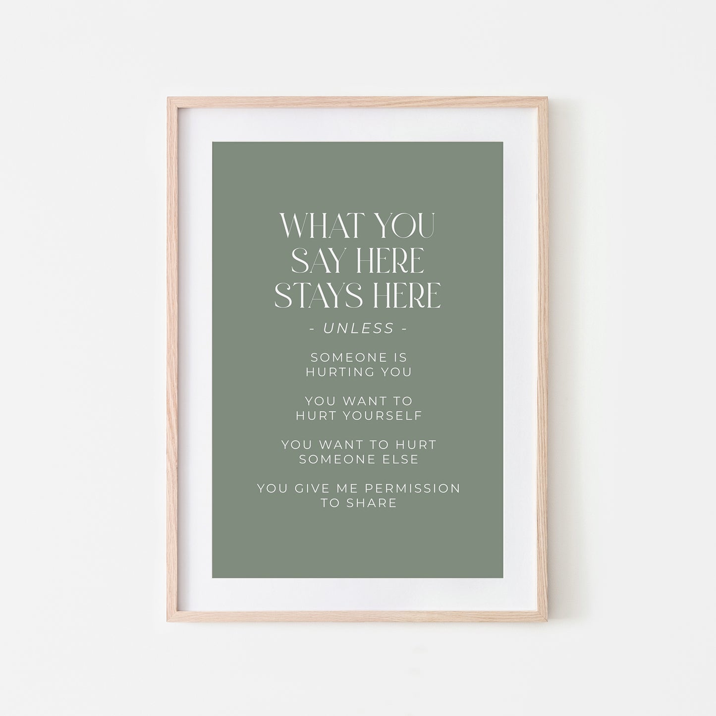 What-You-Say-Here-Stays-Here-Counselling-Wall-Art-in-Eucalyptus