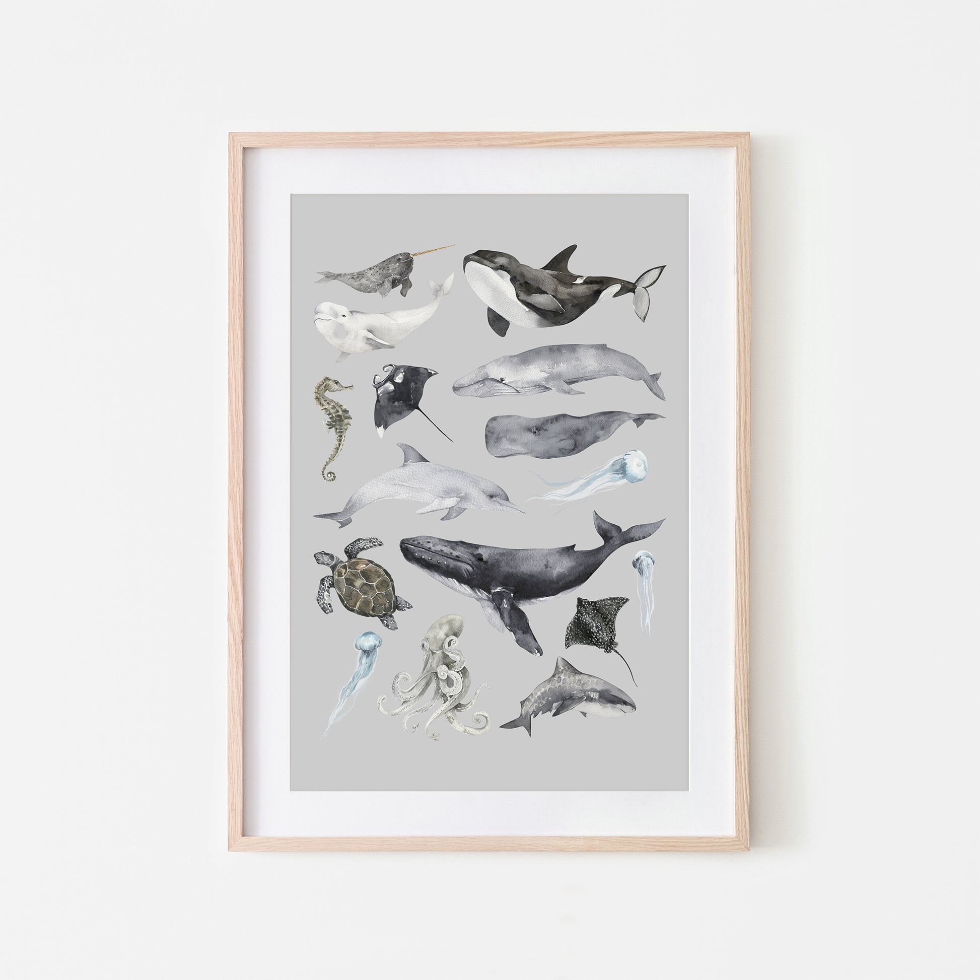Aquatic-Watercolor-Sea-Creatures-in-Bone-Grey-Website-Main-Image