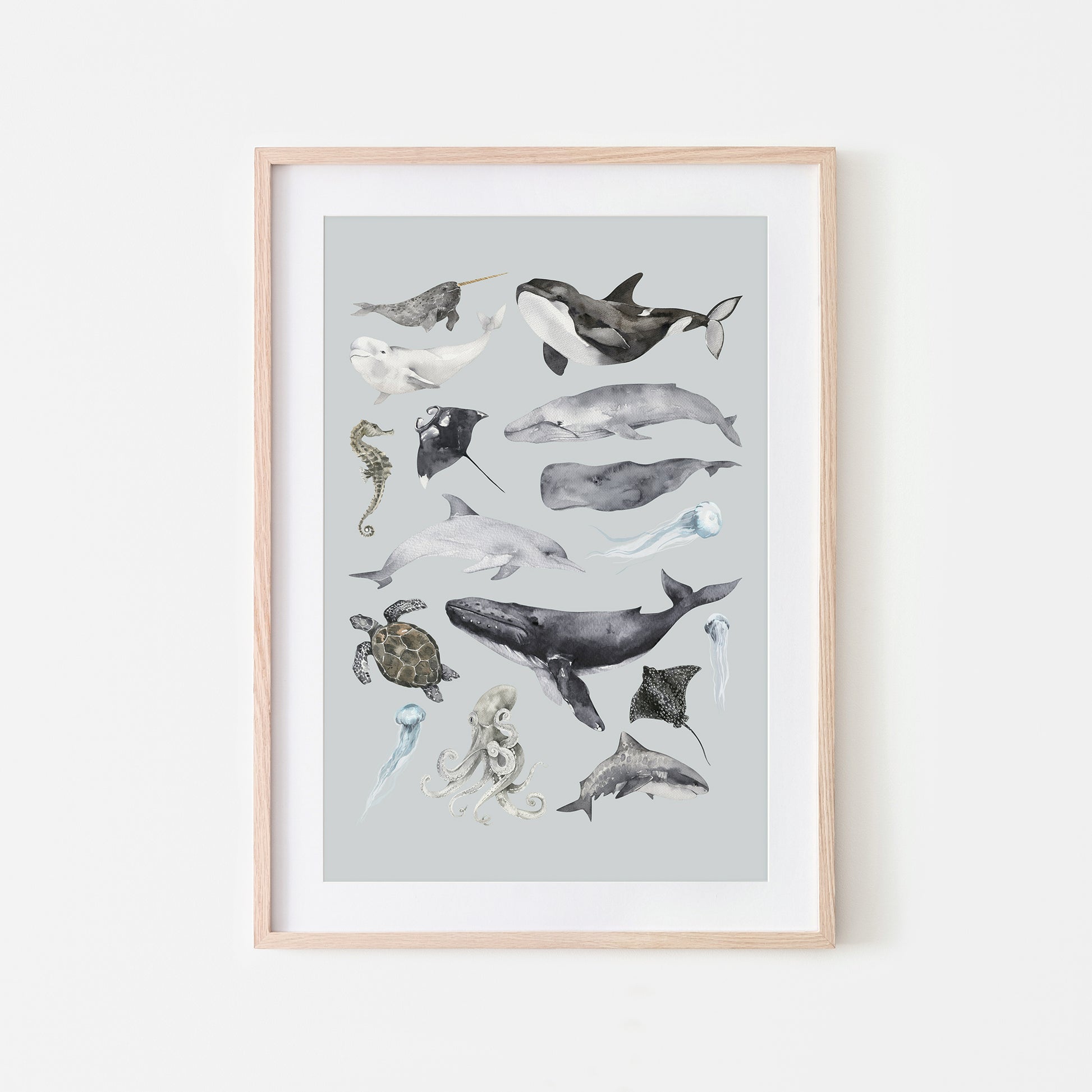 Aquatic-Watercolor-Sea-Creatures-in-Frost-Blue-Website-Main-Image