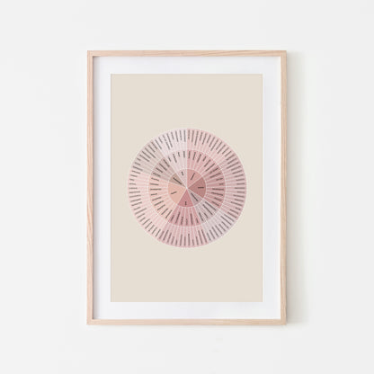 B-Feelings-Wheel-Mental-Health-Wall-Art-in-Peony-and-Monochrome-on-Sand