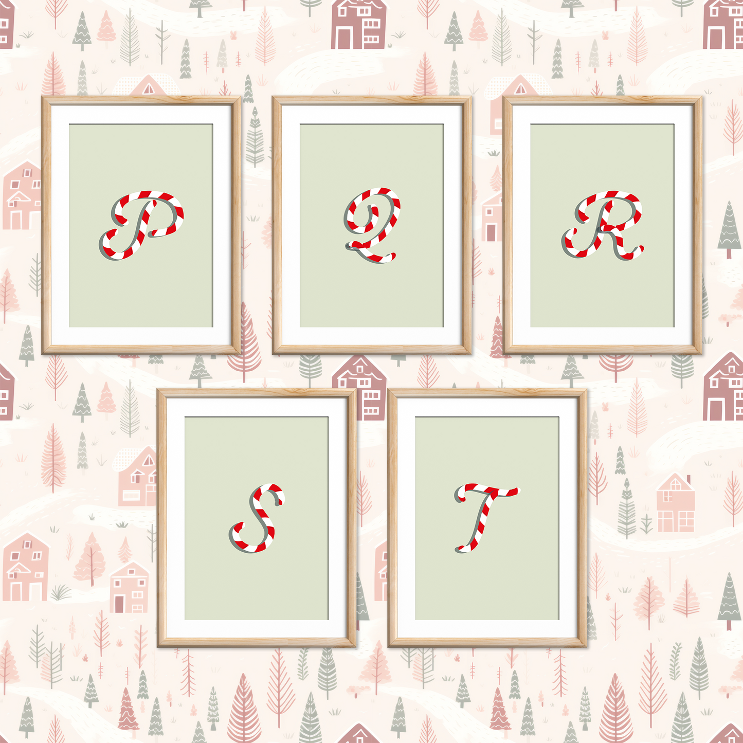 Candy-Cane-Letters-Christmas-Printable-Posters-Apple-Green-Letters-4