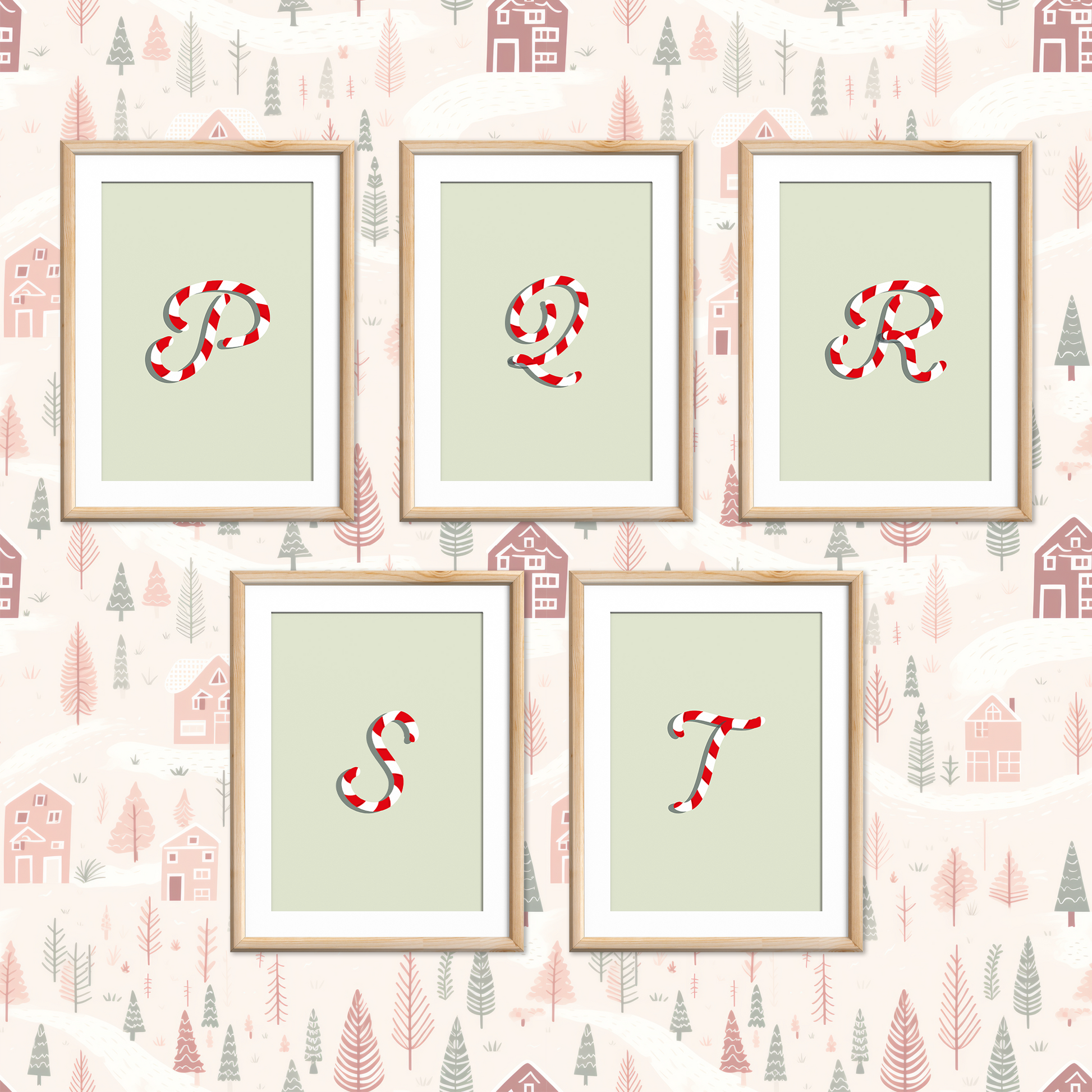 Candy-Cane-Letters-Christmas-Printable-Posters-Apple-Green-Letters-4