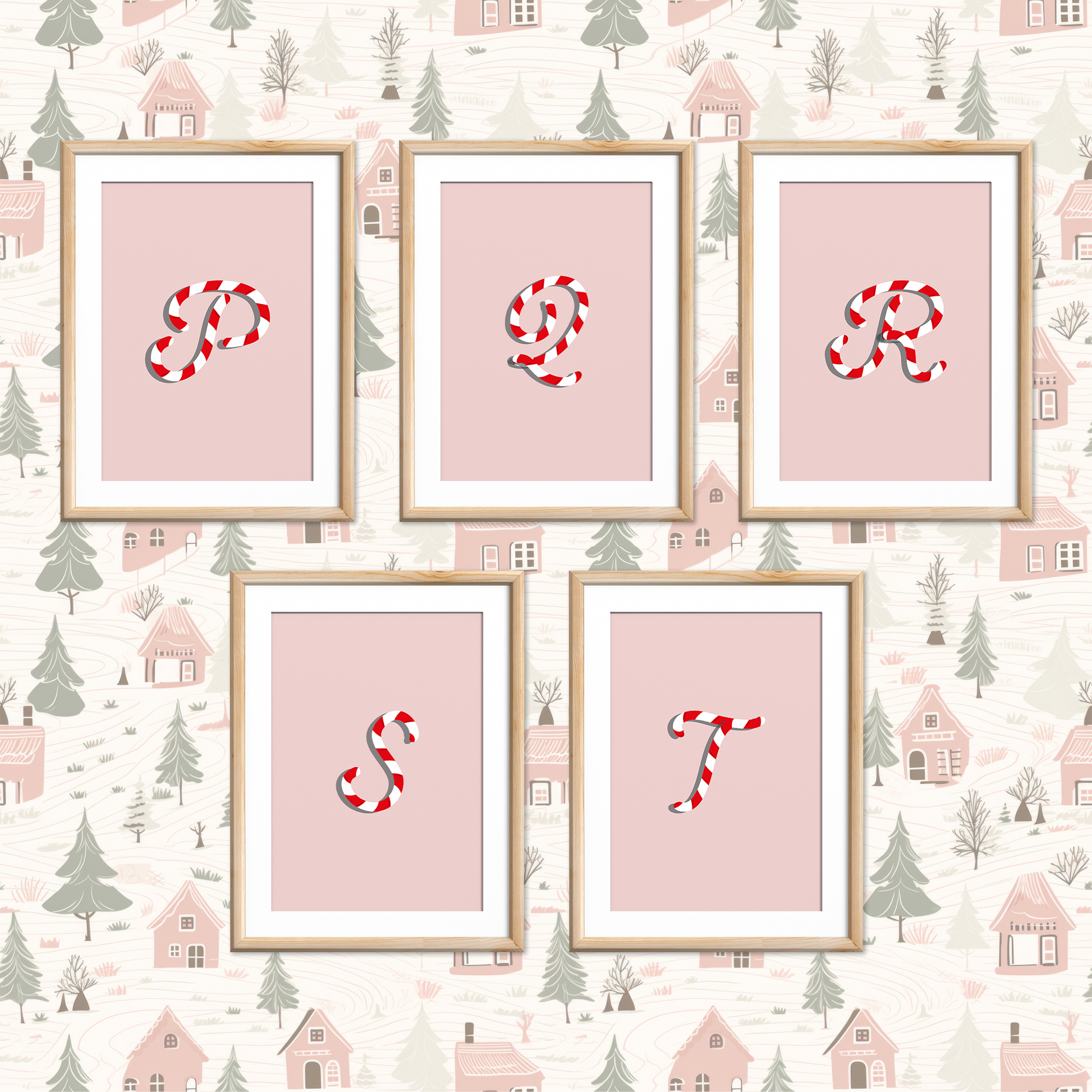 Candy-Cane-Letters-Christmas-Printable-Posters-Carnation-Pink-Letters-4