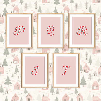 Candy-Cane-Letters-Christmas-Printable-Posters-Carnation-Pink-Letters-4