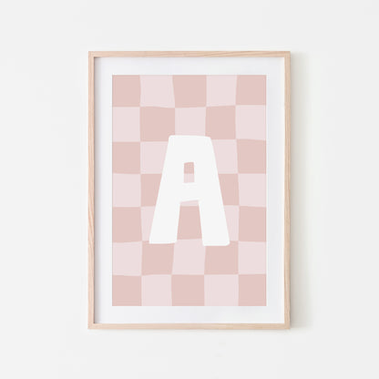 Checkered-Letters-Alphabet-Poster-Print-Letter-A-in-Blush