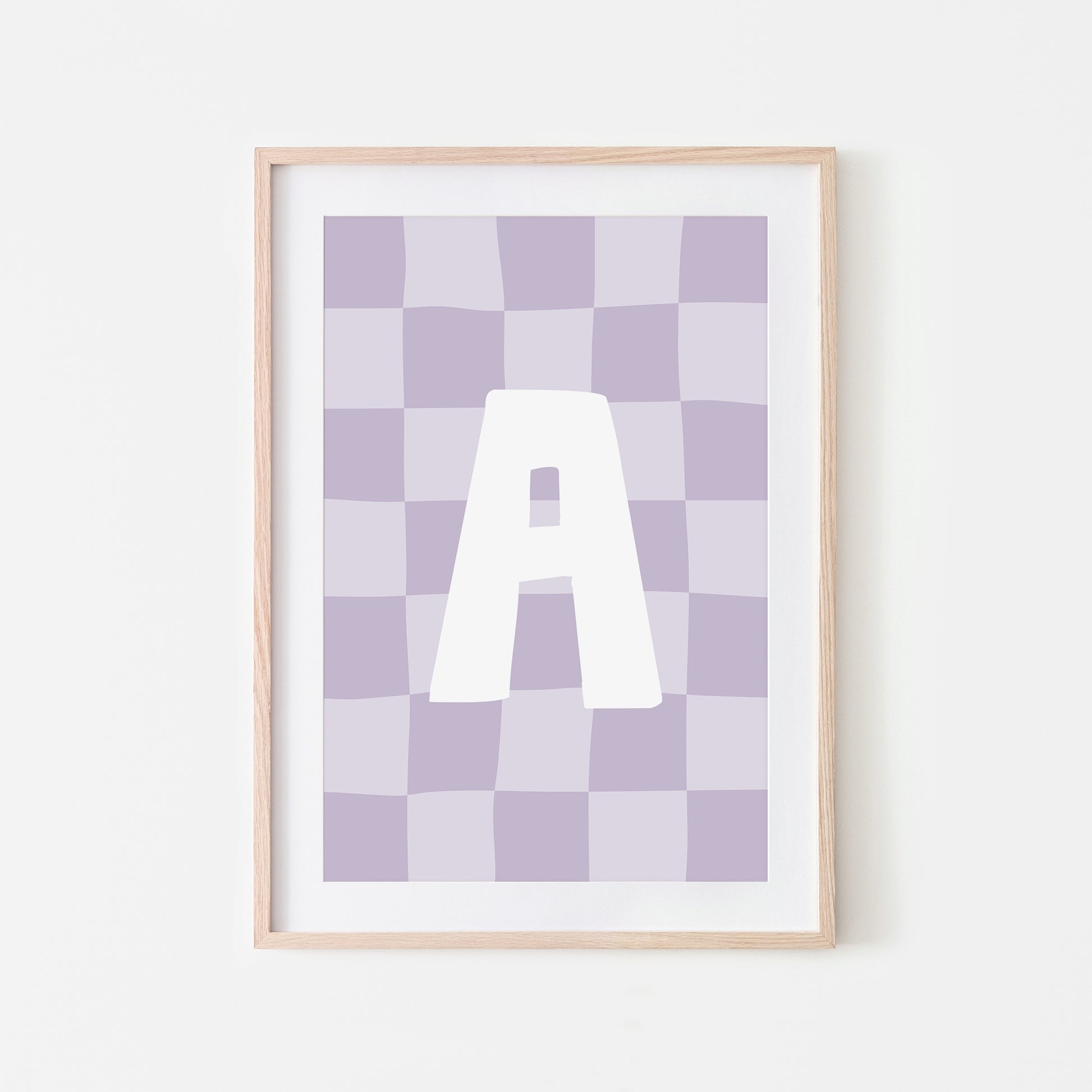 Checkered-Letters-Alphabet-Poster-Print-Letter-A-in-Lavender