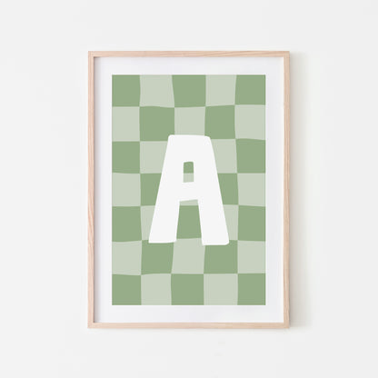 Checkered-Letters-Alphabet-Poster-Print-Letter-A-in-Sage