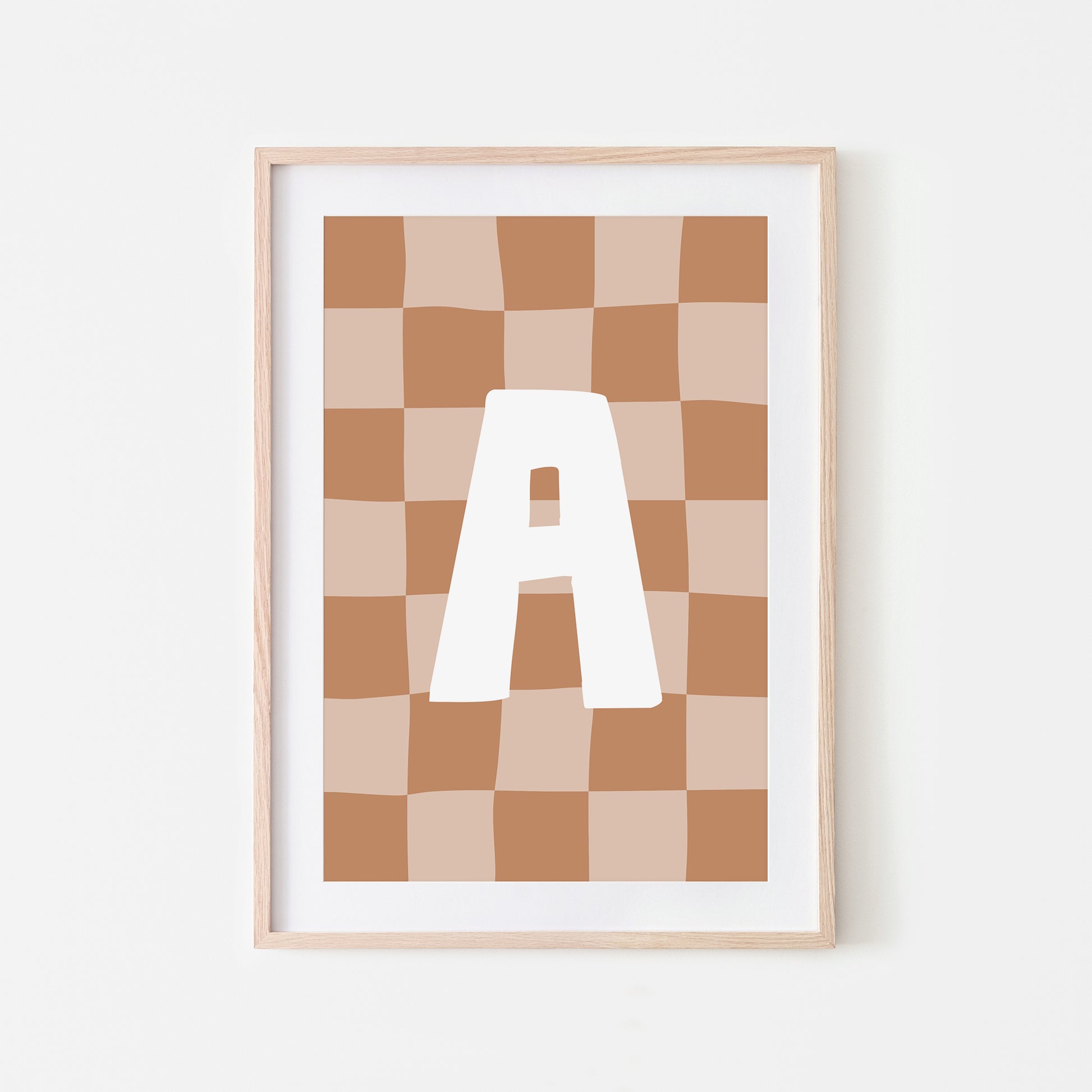 Checkered-Letters-Alphabet-Poster-Print-Letter-A-in-Tan