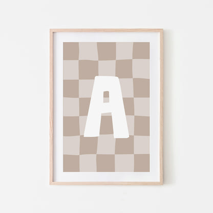 Checkered-Letters-Alphabet-Poster-Print-Letter-A-in-Truffle