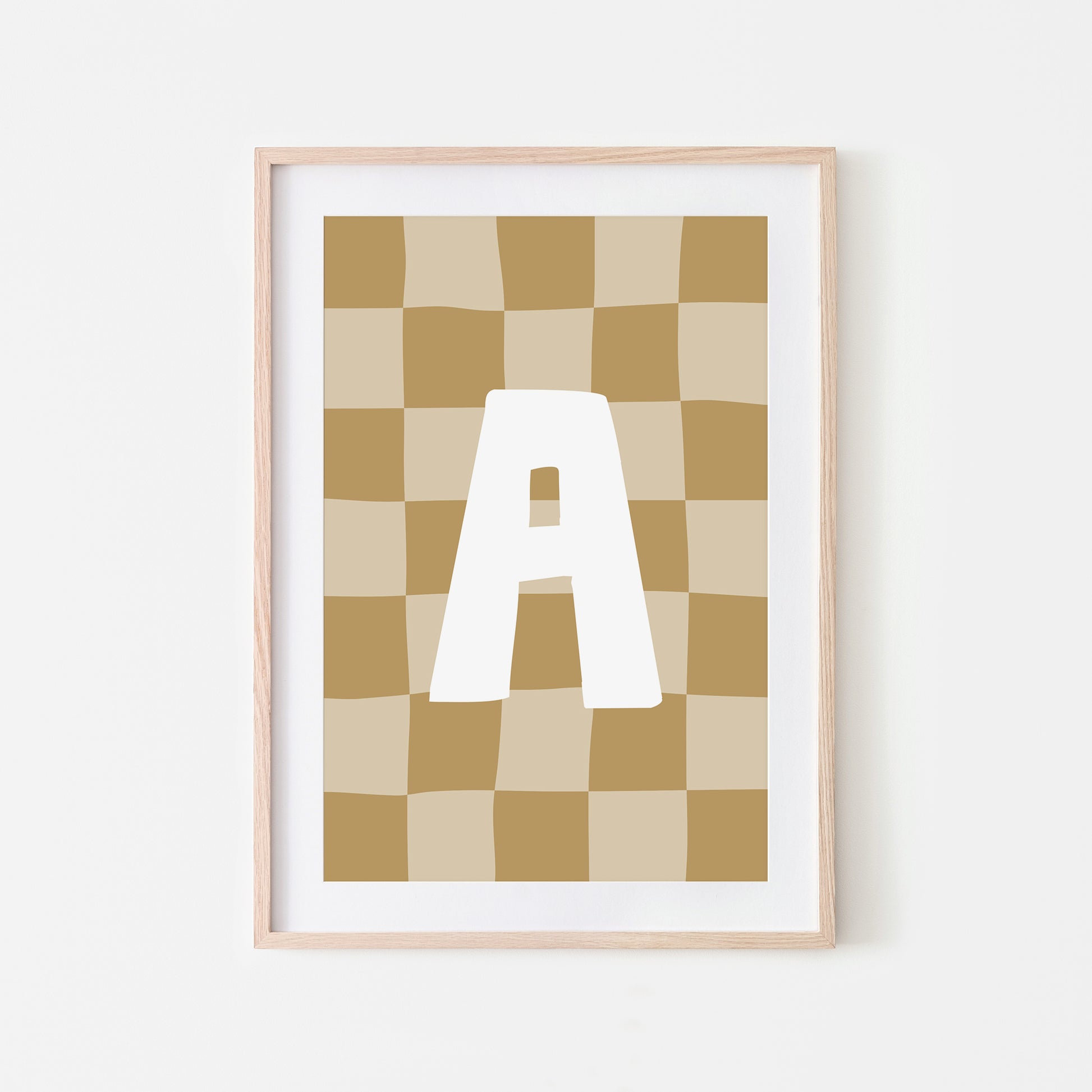 Checkered-Letters-Alphabet-Poster-Print-Letter-A-in-Wheat