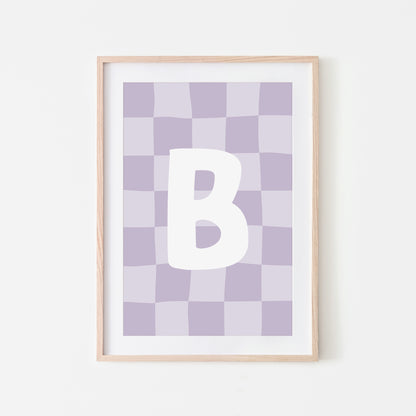 Checkered-Letters-Alphabet-Poster-Print-Letter-B-in-Lavender
