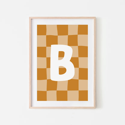 Checkered-Letters-Alphabet-Poster-Print-Letter-B-in-Mustard