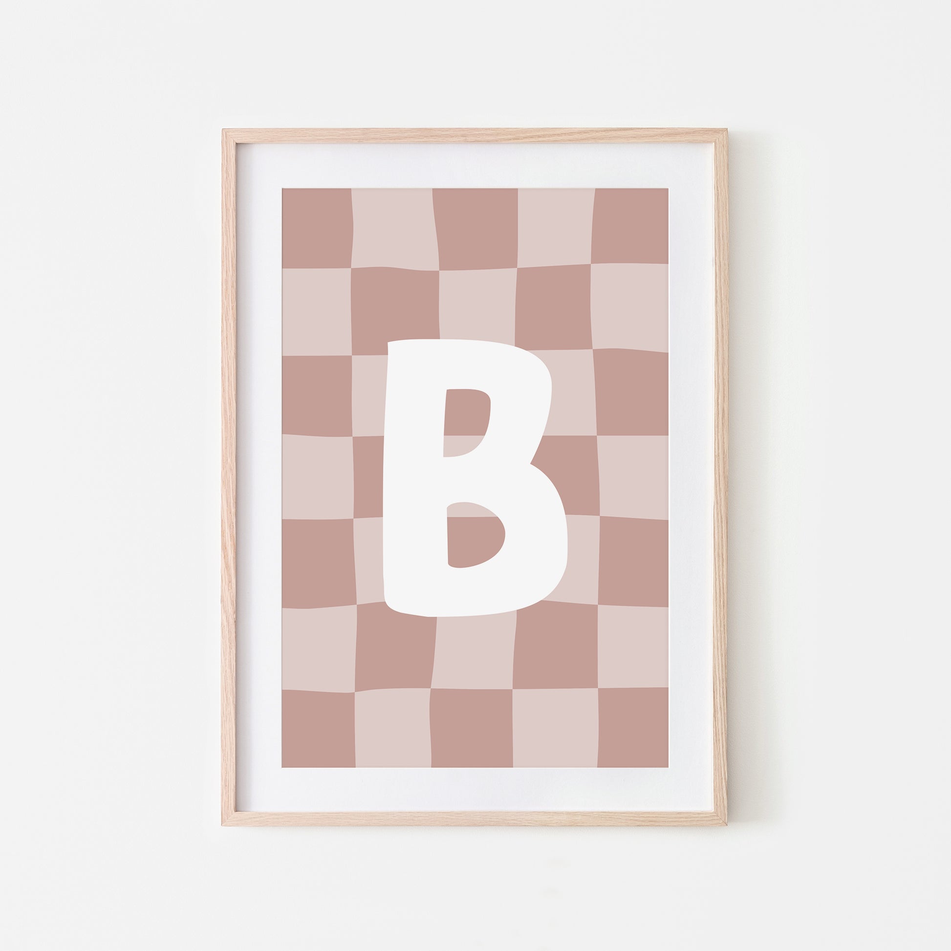 Checkered-Letters-Alphabet-Poster-Print-Letter-B-in-Rose