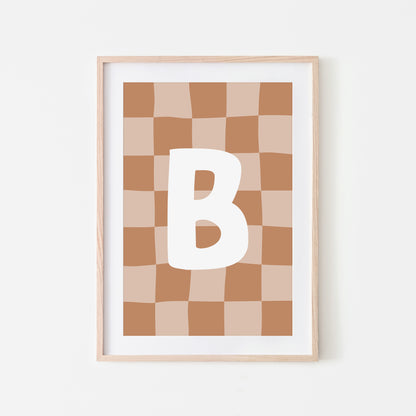 Checkered-Letters-Alphabet-Poster-Print-Letter-B-in-Tan