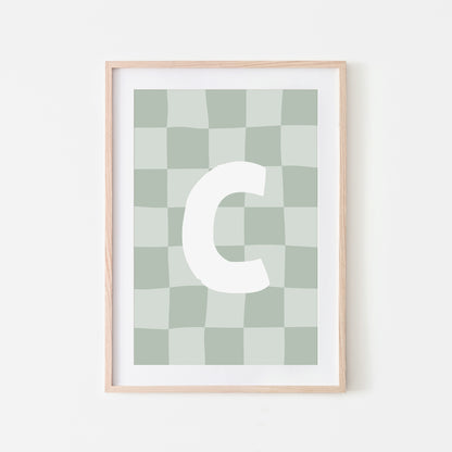 Checkered-Letters-Alphabet-Poster-Print-Letter-C-in-Mist