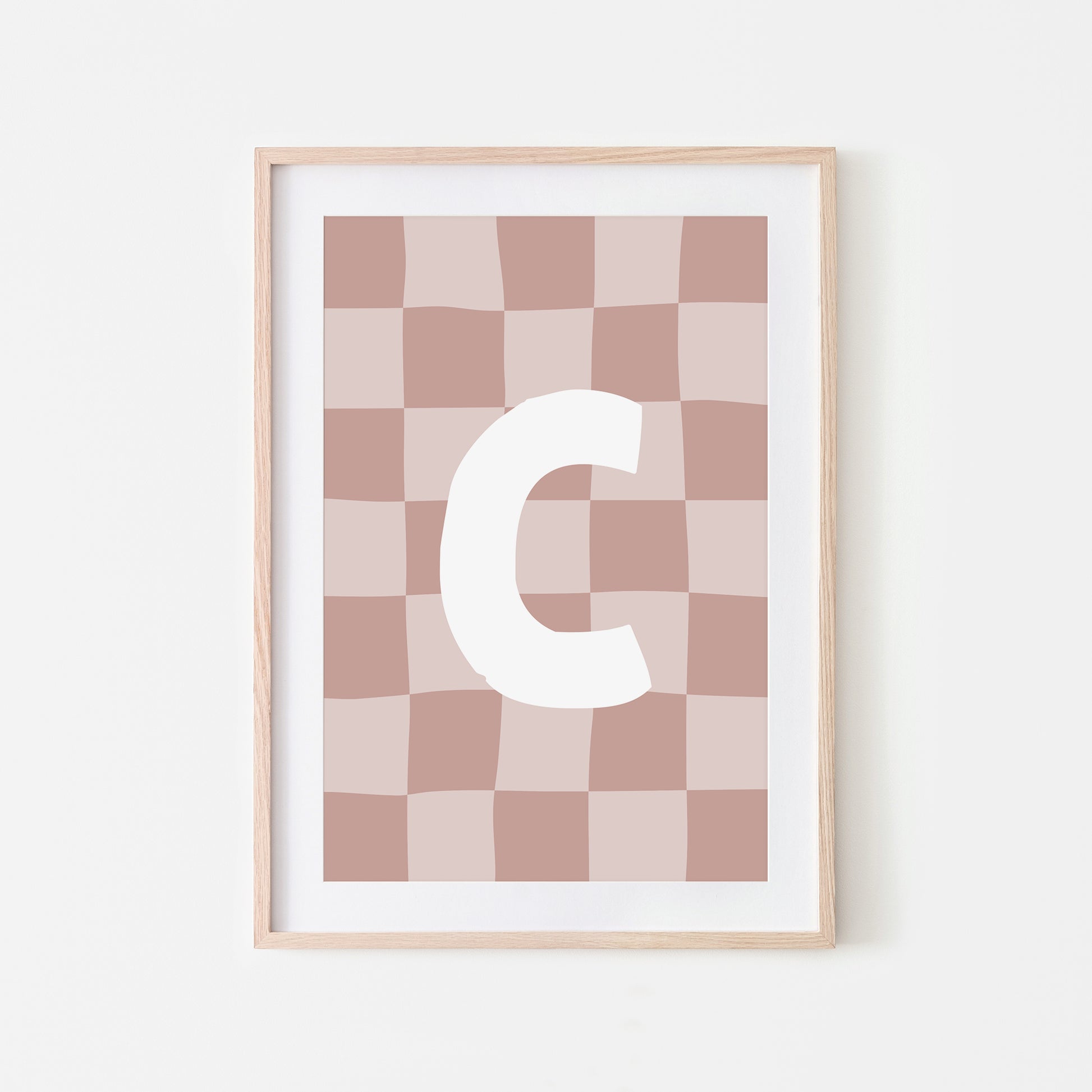 Checkered-Letters-Alphabet-Poster-Print-Letter-C-in-Rose