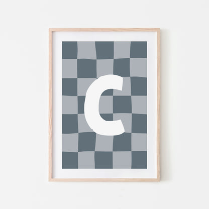 Checkered-Letters-Alphabet-Poster-Print-Letter-C-in-Sky