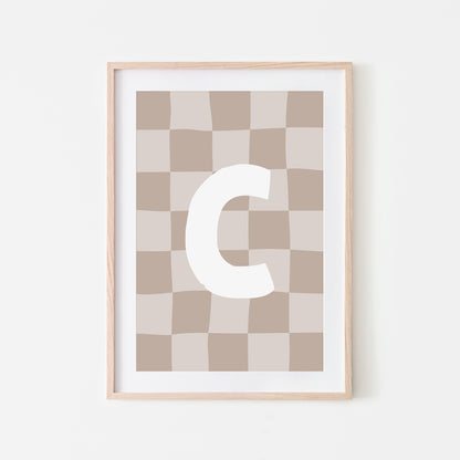 Checkered-Letters-Alphabet-Poster-Print-Letter-C-in-Truffle
