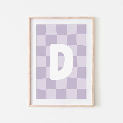 Checkered-Letters-Alphabet-Poster-Print-Letter-D-in-Lavender