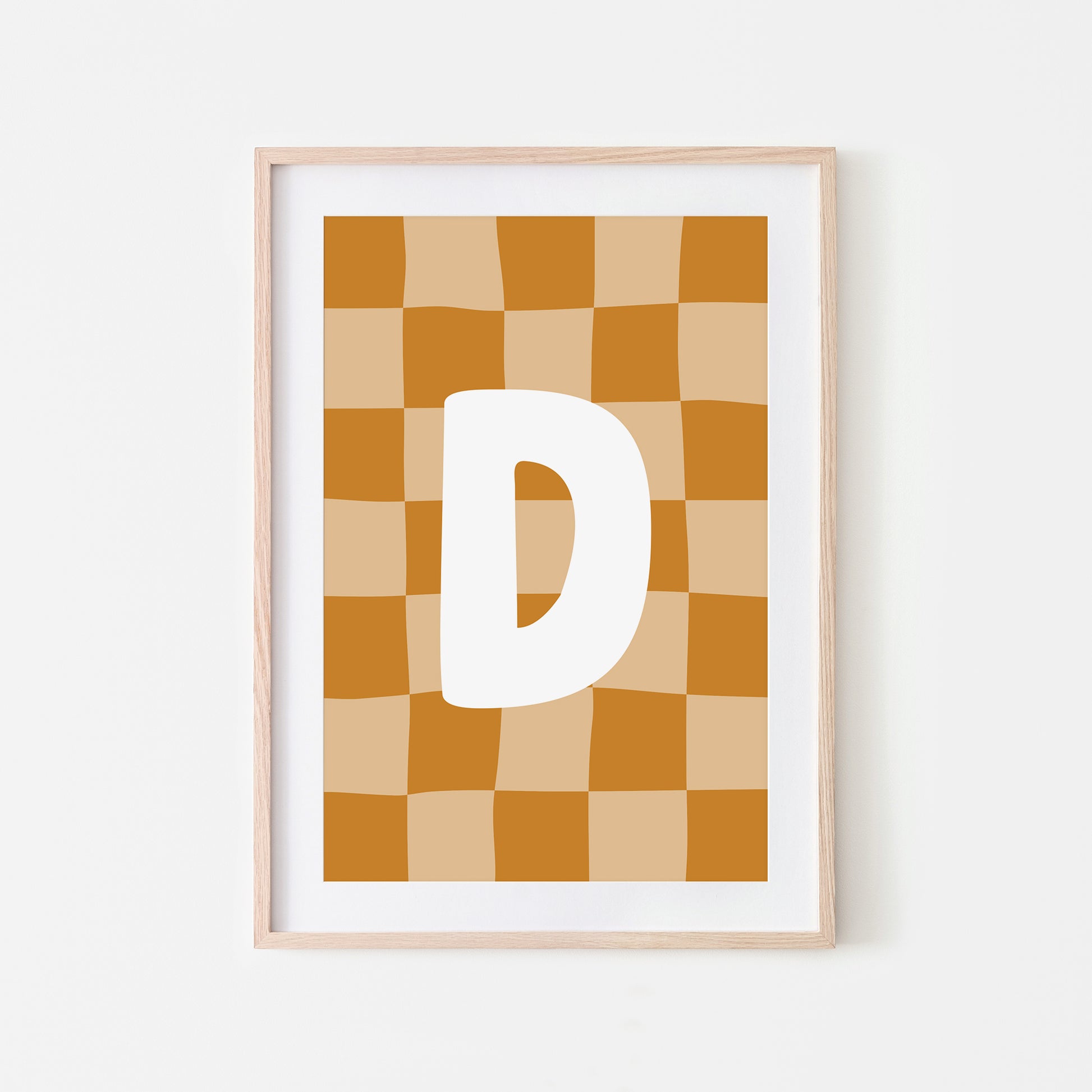 Checkered-Letters-Alphabet-Poster-Print-Letter-D-in-Mustard