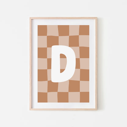 Checkered-Letters-Alphabet-Poster-Print-Letter-D-in-Tan