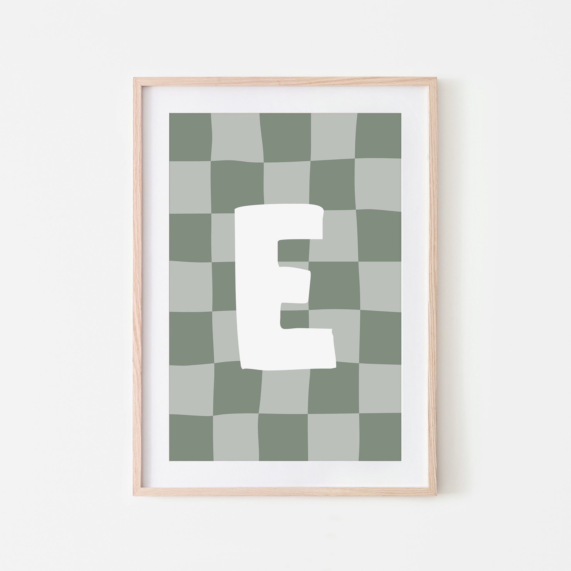 Checkered-Letters-Alphabet-Poster-Print-Letter-E-in-Eucalyptus