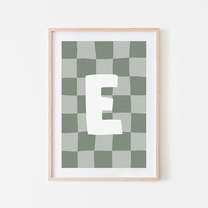 Checkered-Letters-Alphabet-Poster-Print-Letter-E-in-Eucalyptus