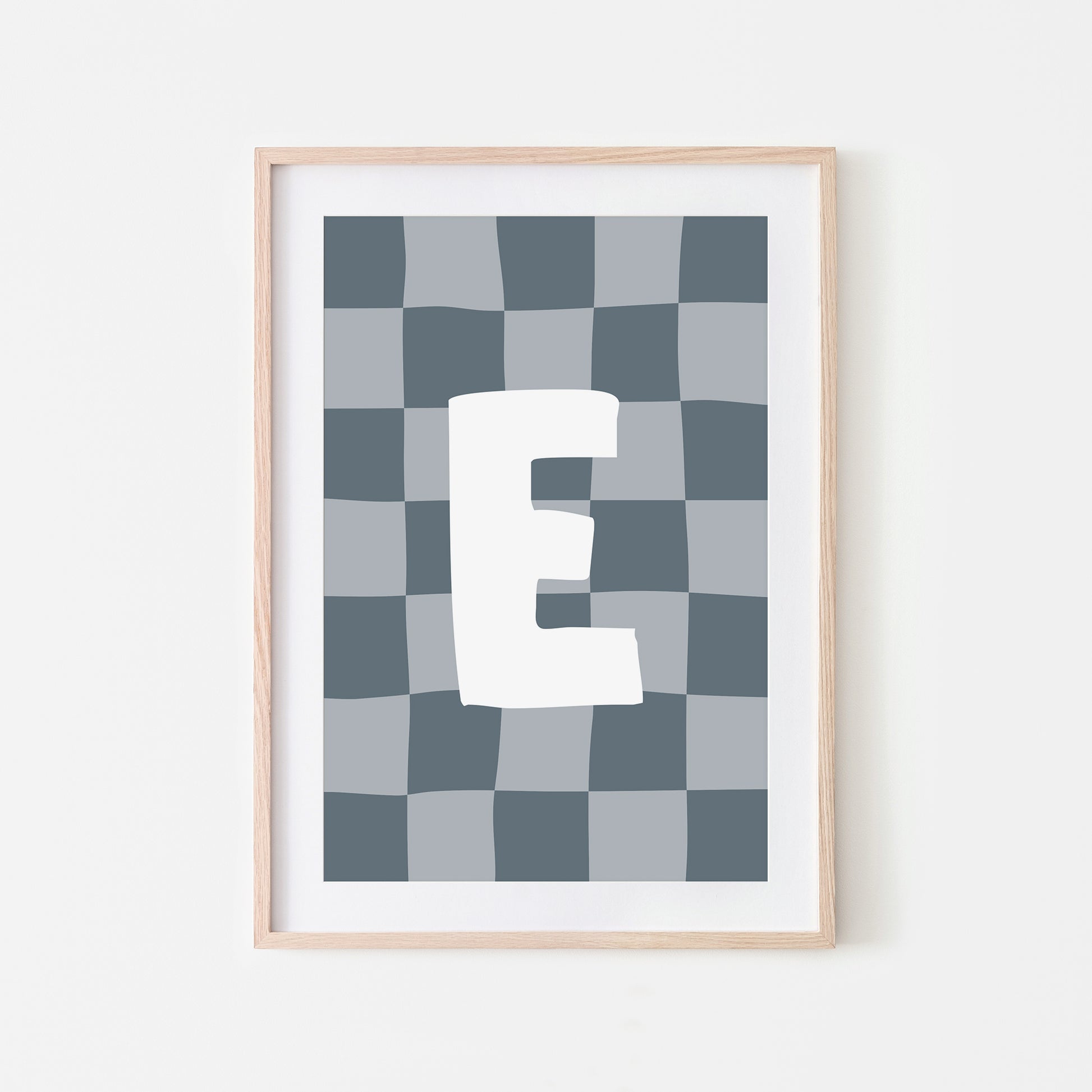 Checkered-Letters-Alphabet-Poster-Print-Letter-E-in-Sky