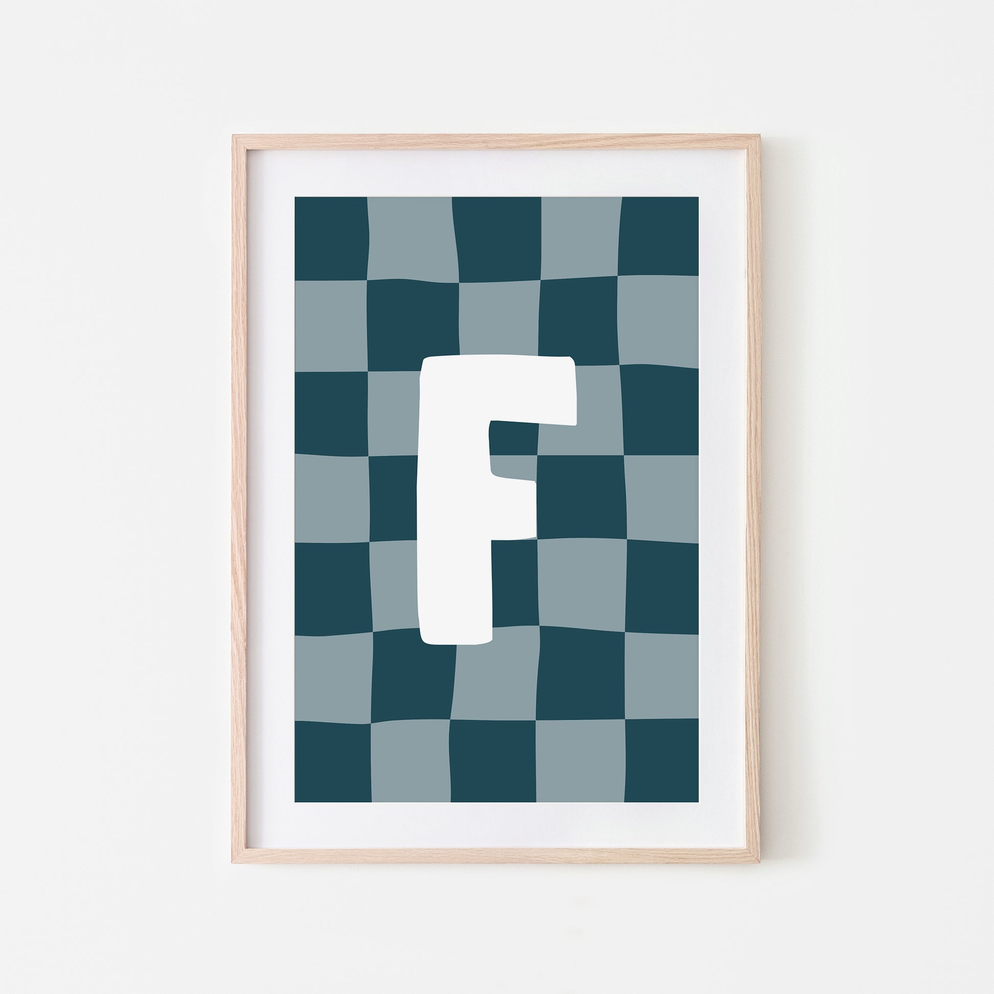 Checkered-Letters-Alphabet-Poster-Print-Letter-F-in-Navy