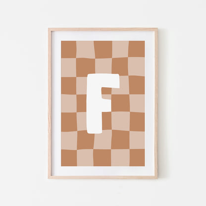 Checkered-Letters-Alphabet-Poster-Print-Letter-F-in-Tan