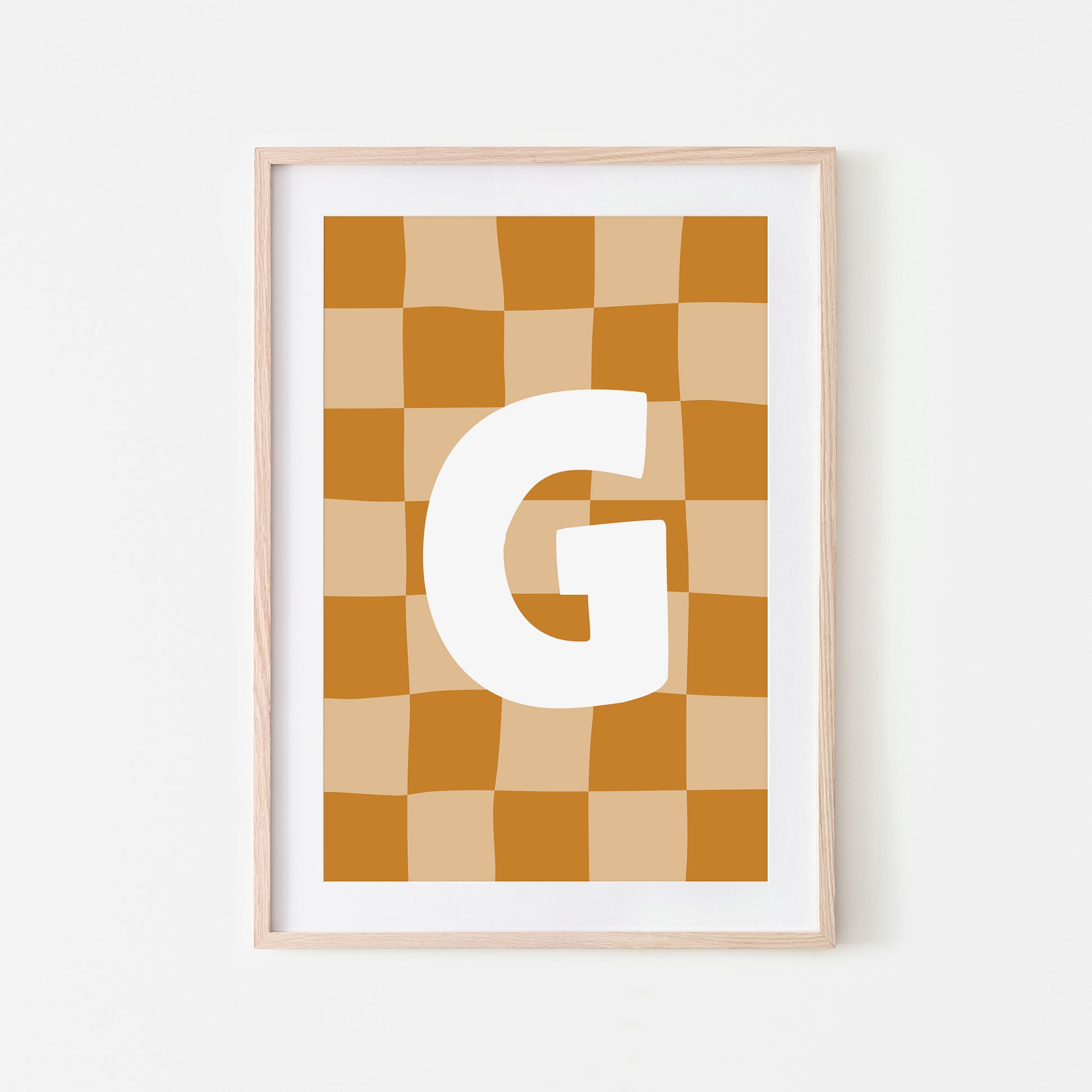 Checkered-Letters-Alphabet-Poster-Print-Letter-G-in-Mustard