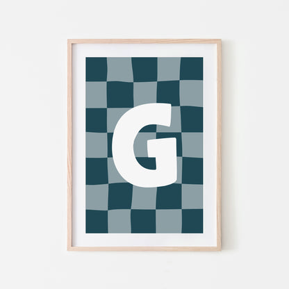 Checkered-Letters-Alphabet-Poster-Print-Letter-G-in-Navy