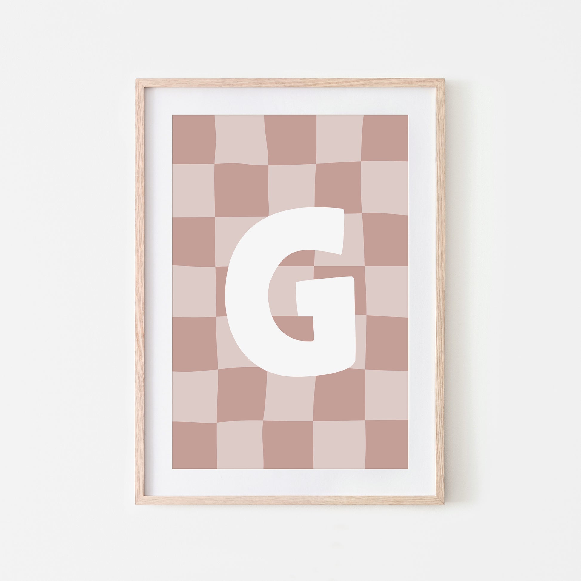 Checkered-Letters-Alphabet-Poster-Print-Letter-G-in-Rose