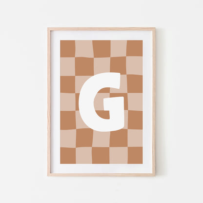 Checkered-Letters-Alphabet-Poster-Print-Letter-G-in-Tan