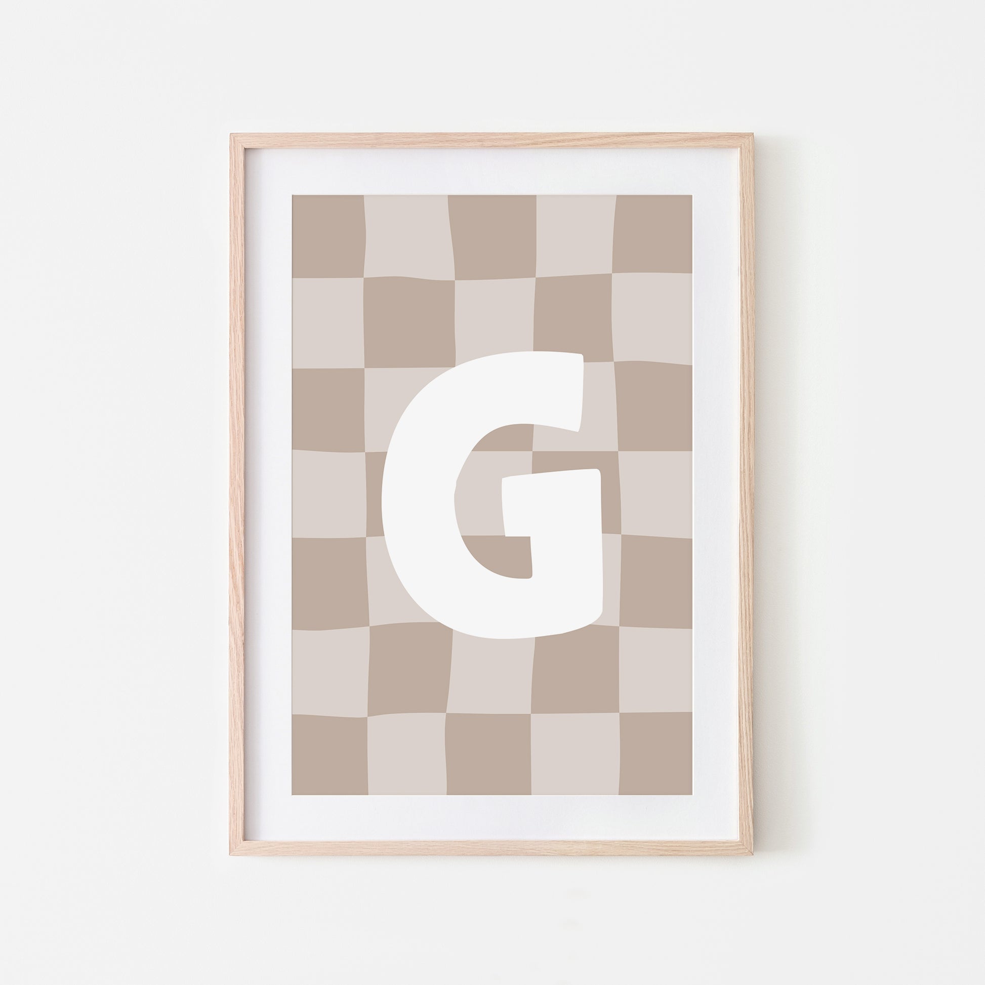 Checkered-Letters-Alphabet-Poster-Print-Letter-G-in-Truffle