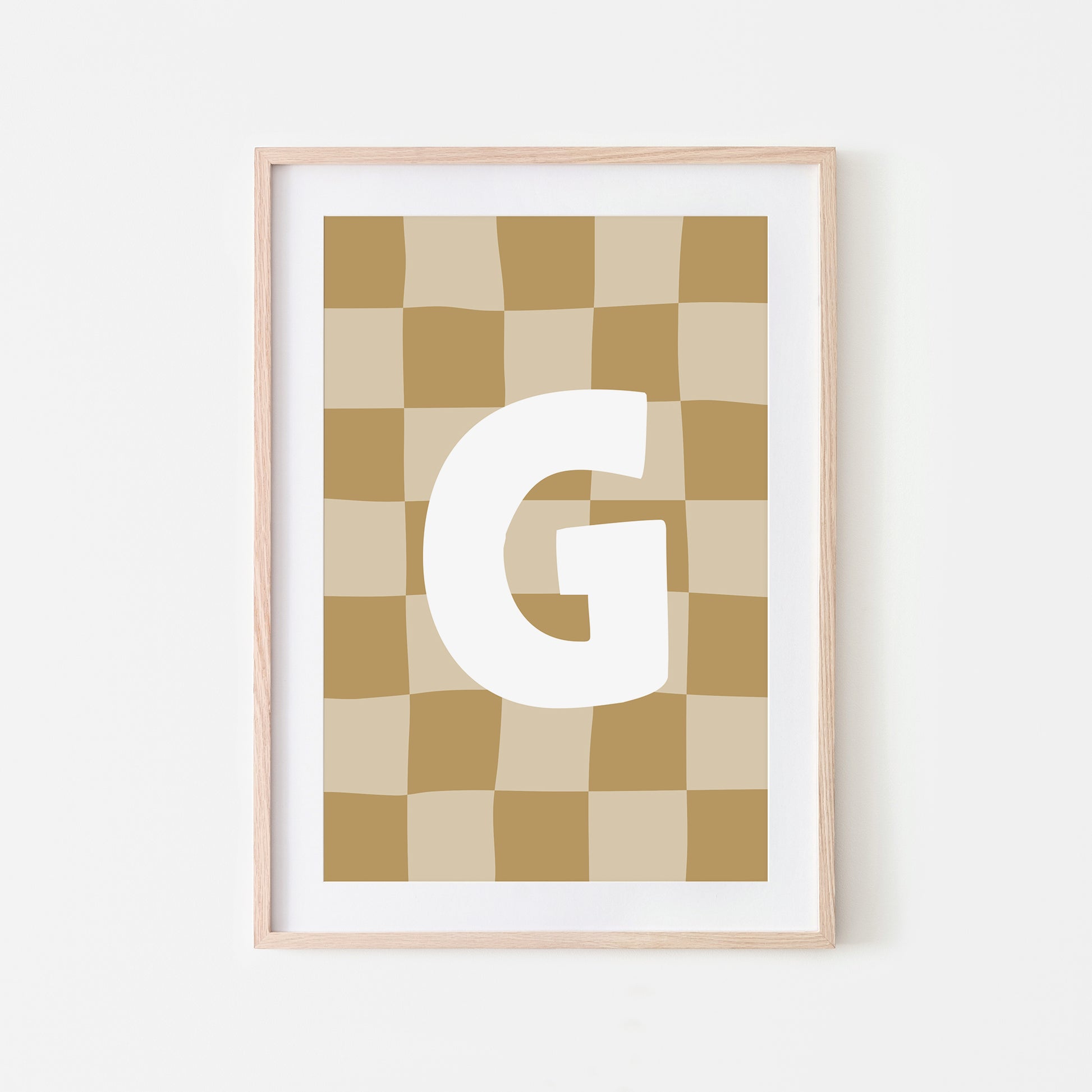 Checkered-Letters-Alphabet-Poster-Print-Letter-G-in-Wheat