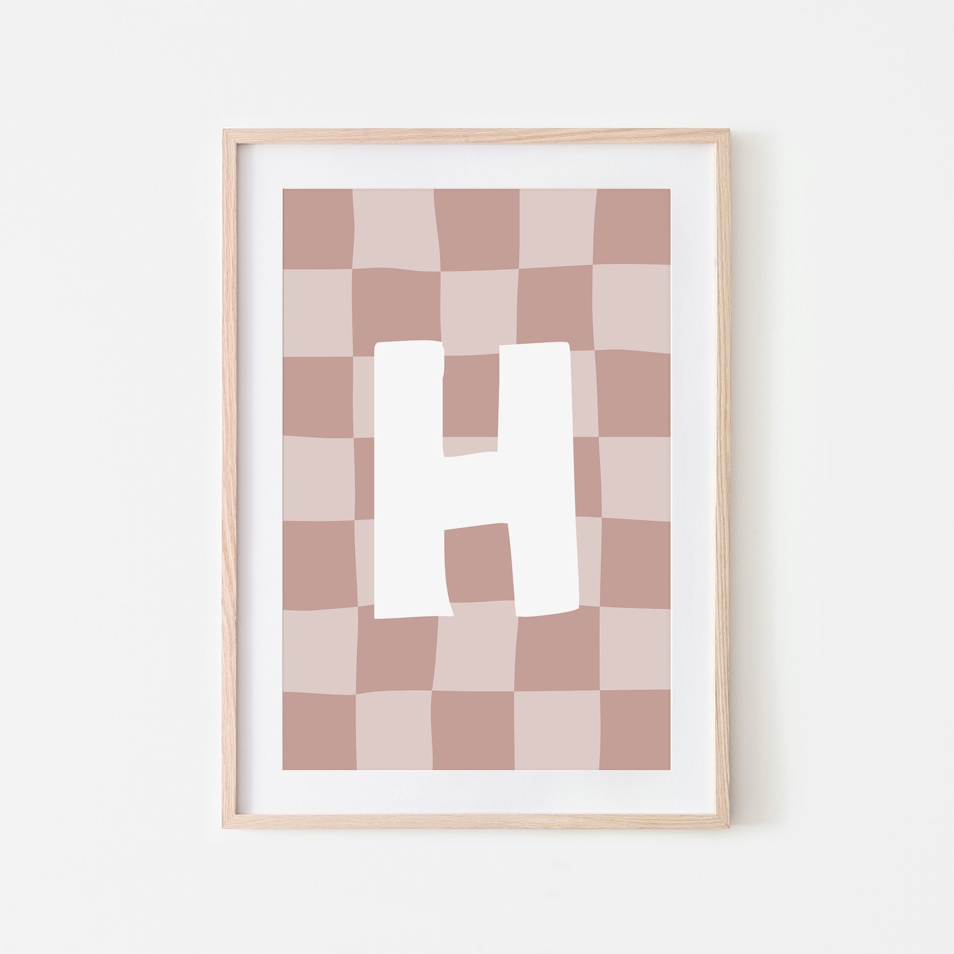 Checkered-Letters-Alphabet-Poster-Print-Letter-H-in-Rose