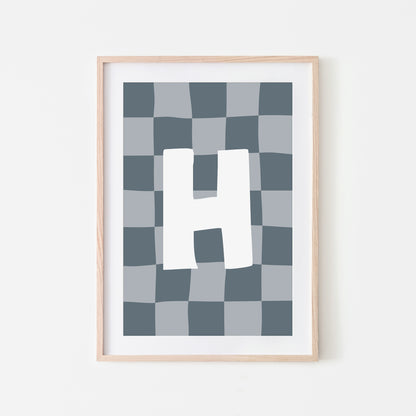 Checkered-Letters-Alphabet-Poster-Print-Letter-H-in-Sky