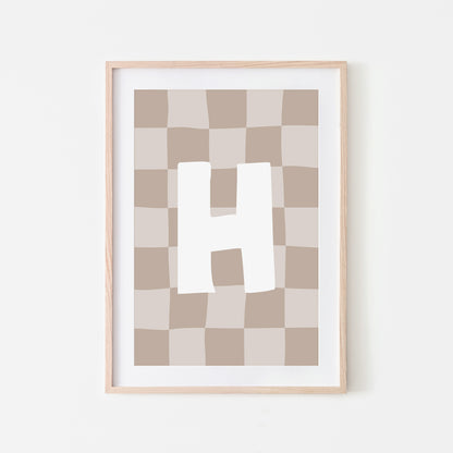 Checkered-Letters-Alphabet-Poster-Print-Letter-H-in-Truffle