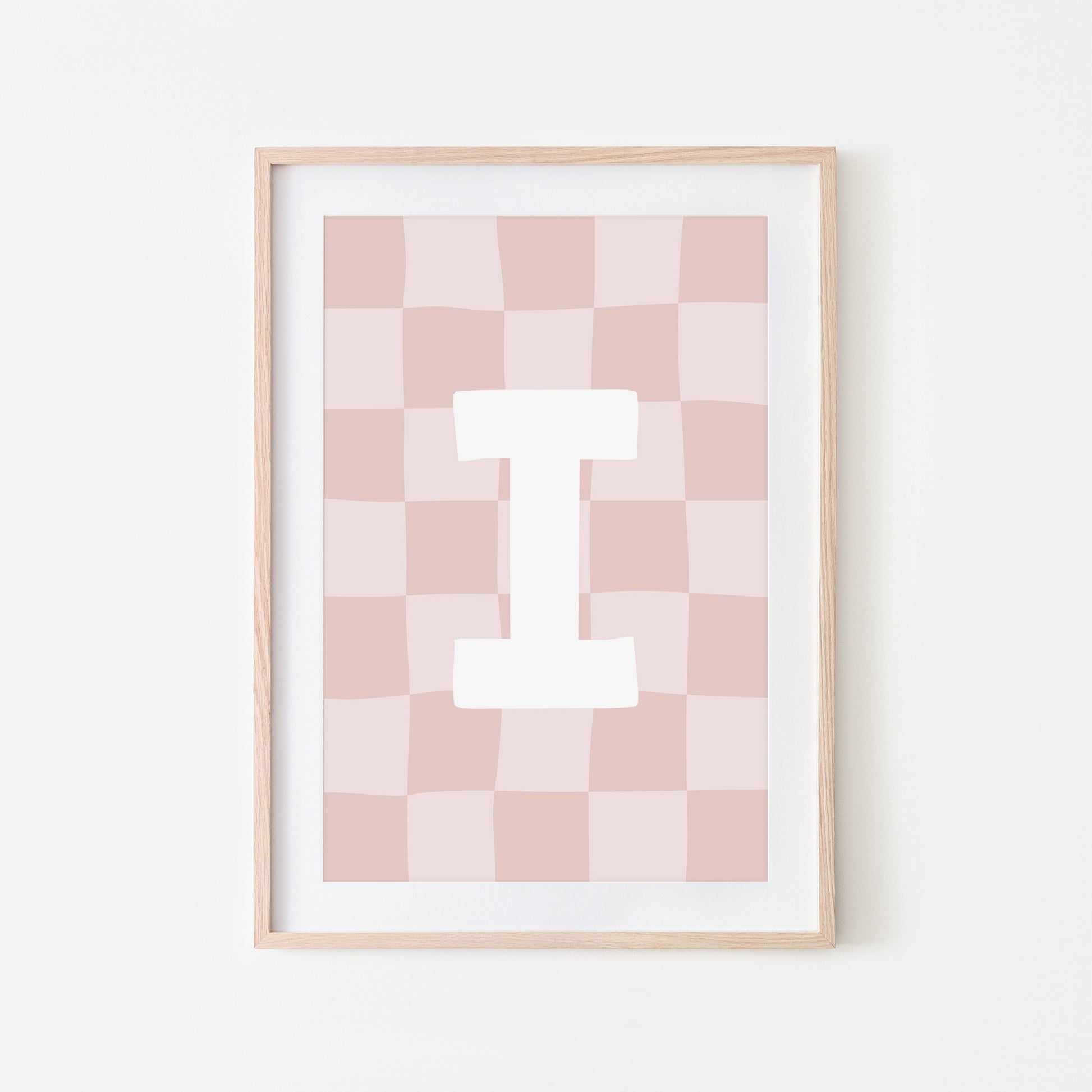 Checkered-Letters-Alphabet-Poster-Print-Letter-I-in-Blush